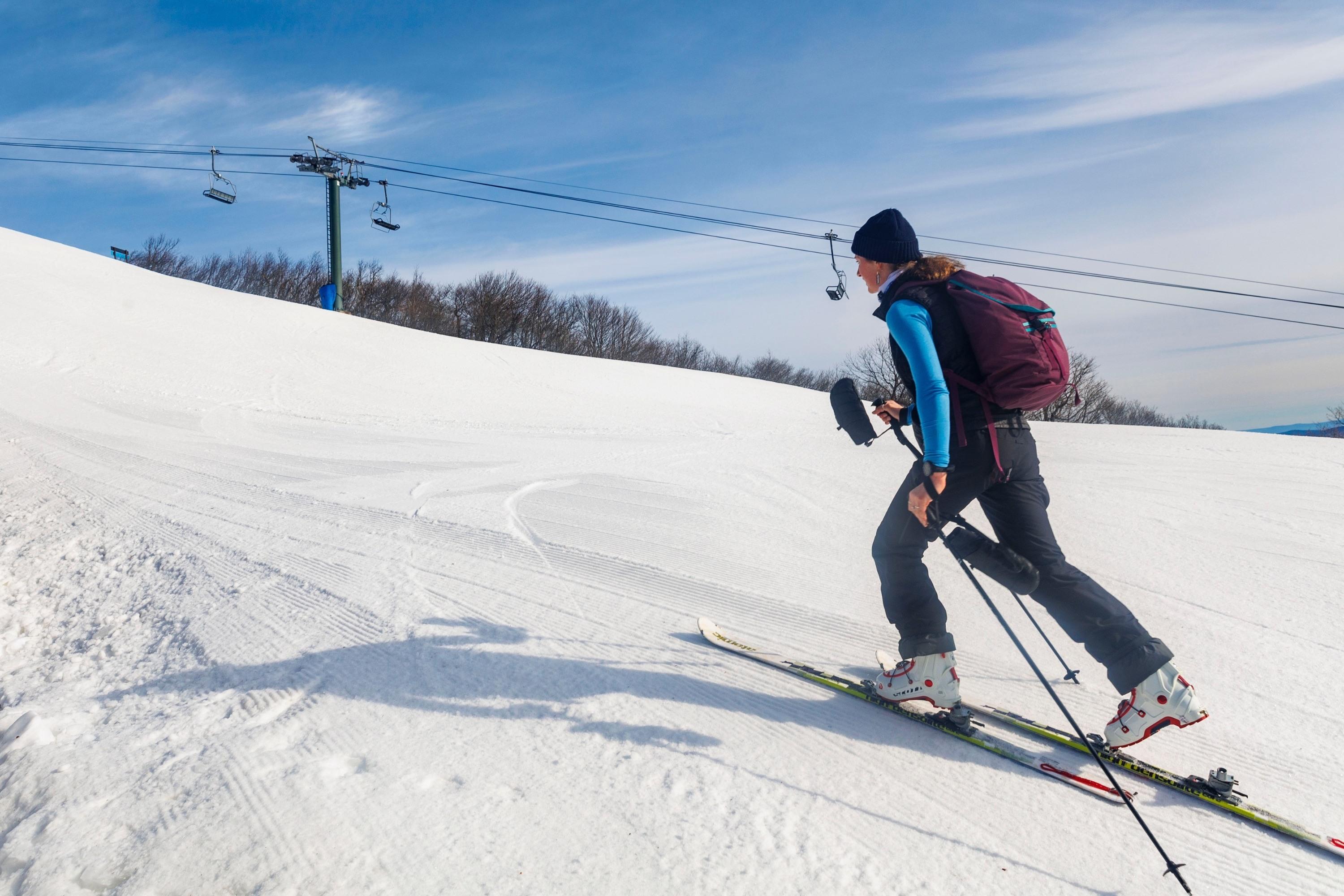 Uphill skier